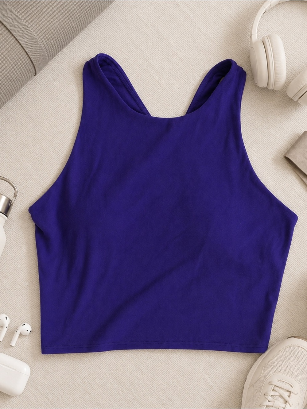 Athleta Purple Racerback Crop Tank Top Size Medium Workout Yoga